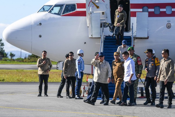 PRESIDEN PRABOWO TERBANG KE SUMUT DAN ACEH TINJAU LANGSUNG LOKASI BENCANA